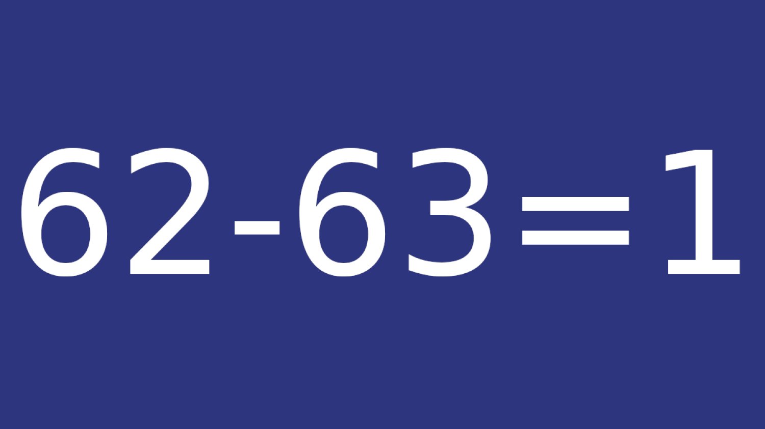 62-63=1 zagadka viral matematyka rozwiązanie łamigłówki 62-63=1 zagadka viral matematyka rozwiązanie łamigłówki