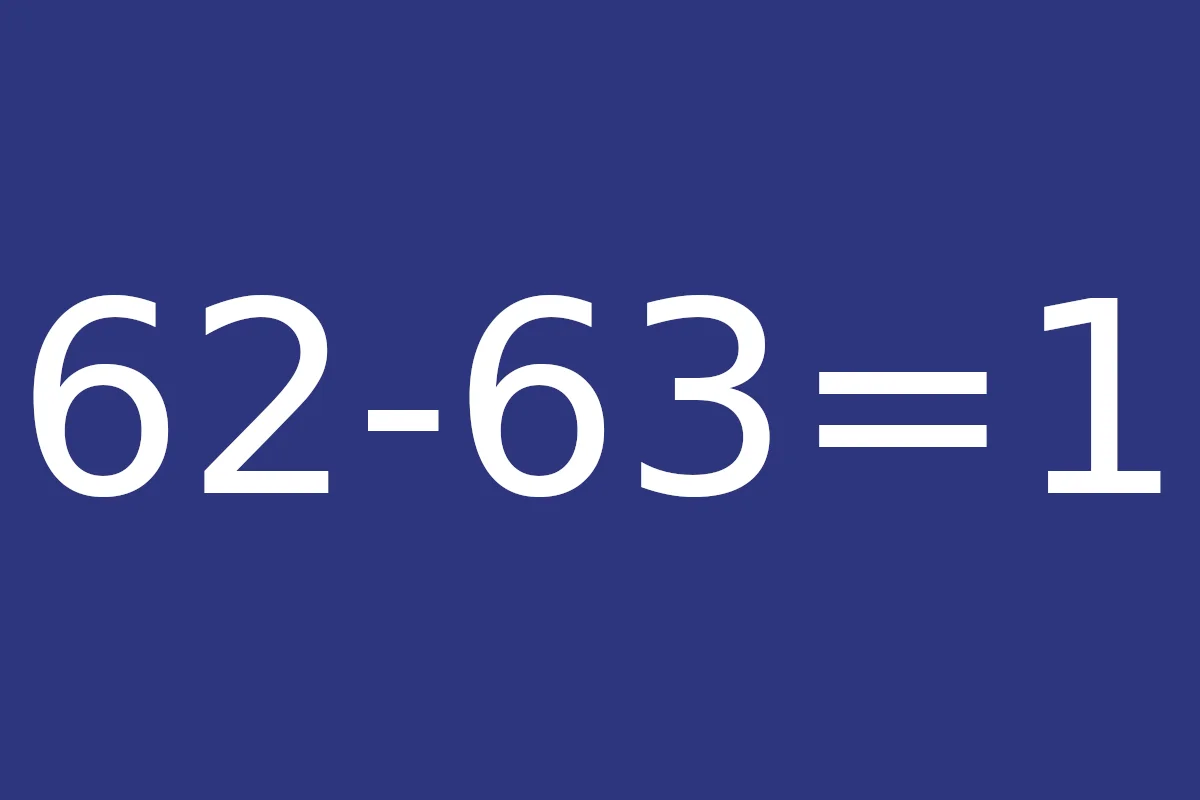 62-63=1 zagadka viral matematyka rozwiązanie łamigłówki 62-63=1 zagadka viral matematyka rozwiązanie łamigłówki
