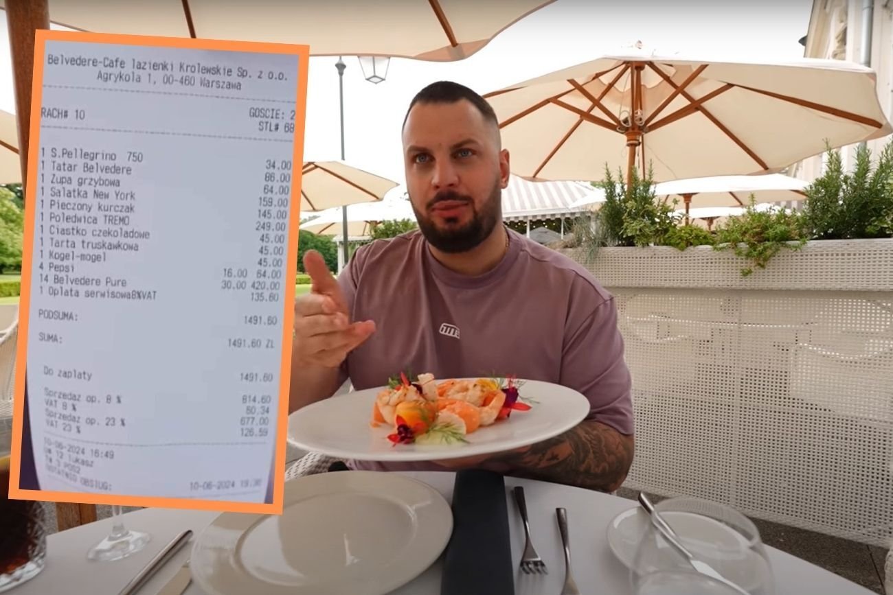 Wojek odwiedził restaurację Belvedere. Zapłacił 1400 zł i nie dostał paragonu fiskalnego.