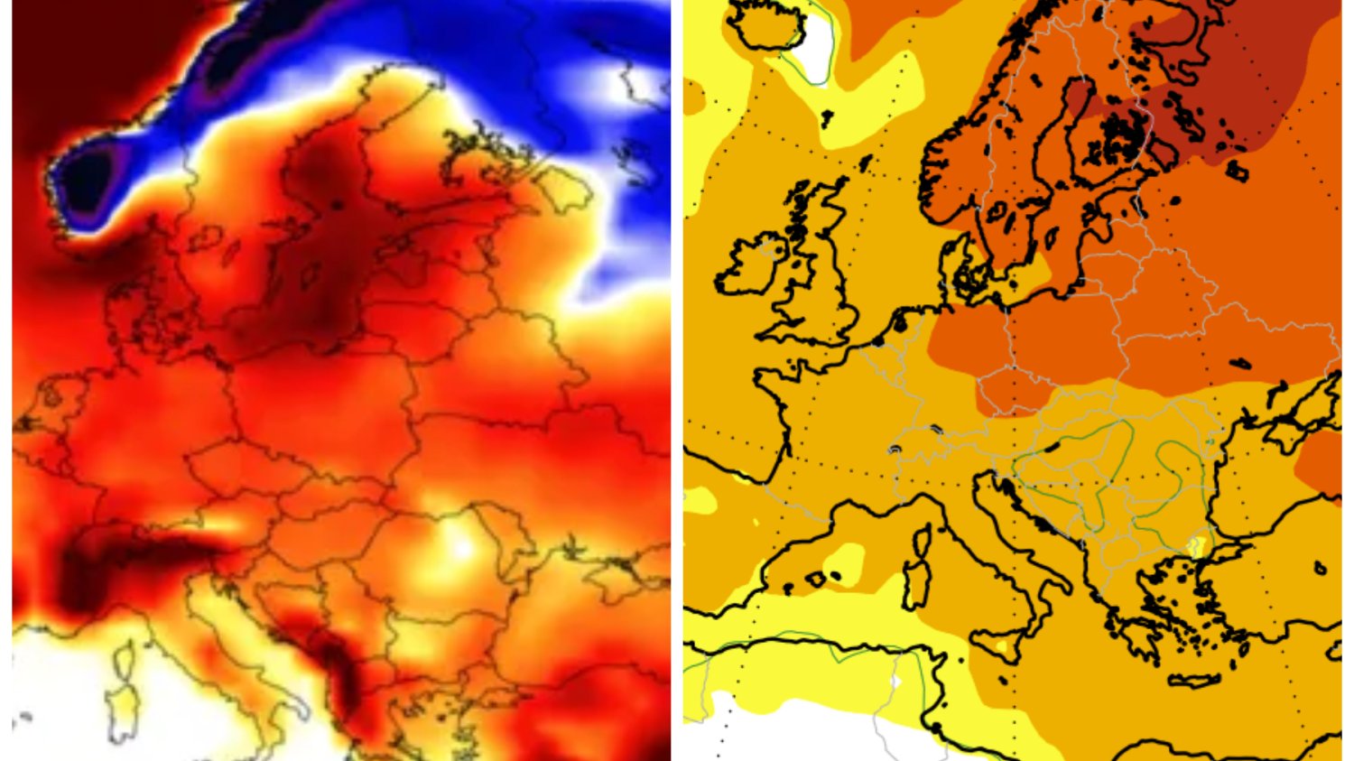 Prognoza pogody na zimę 2024/2025. Na mapach widać prognozowane opady śniegu oraz średnią anomalię temperatury. Szczegóły w tekście.