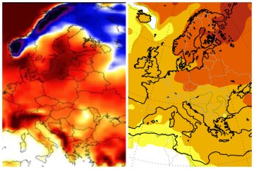 Prognoza pogody na zimę 2024/2025. Na mapach widać prognozowane opady śniegu oraz średnią anomalię temperatury. Szczegóły w tekście.