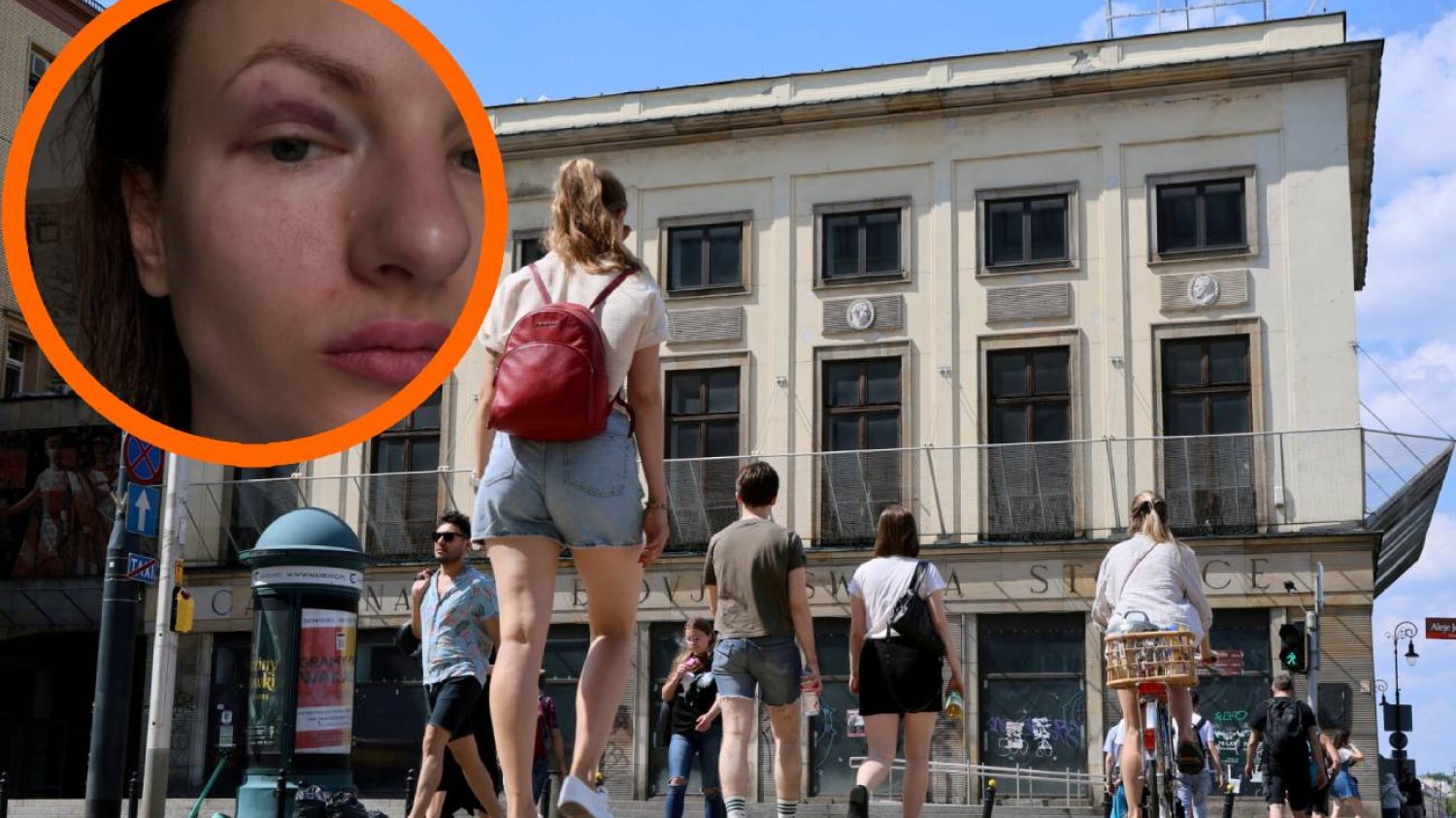Rowerzysta z Warszawy uderzył kobietę w twarz. Miał w ręku nóż
