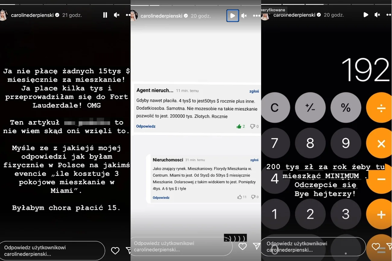 Caroline Derpienski wynajmuję stancję. Wyszło na jaw, ile za nią płaci