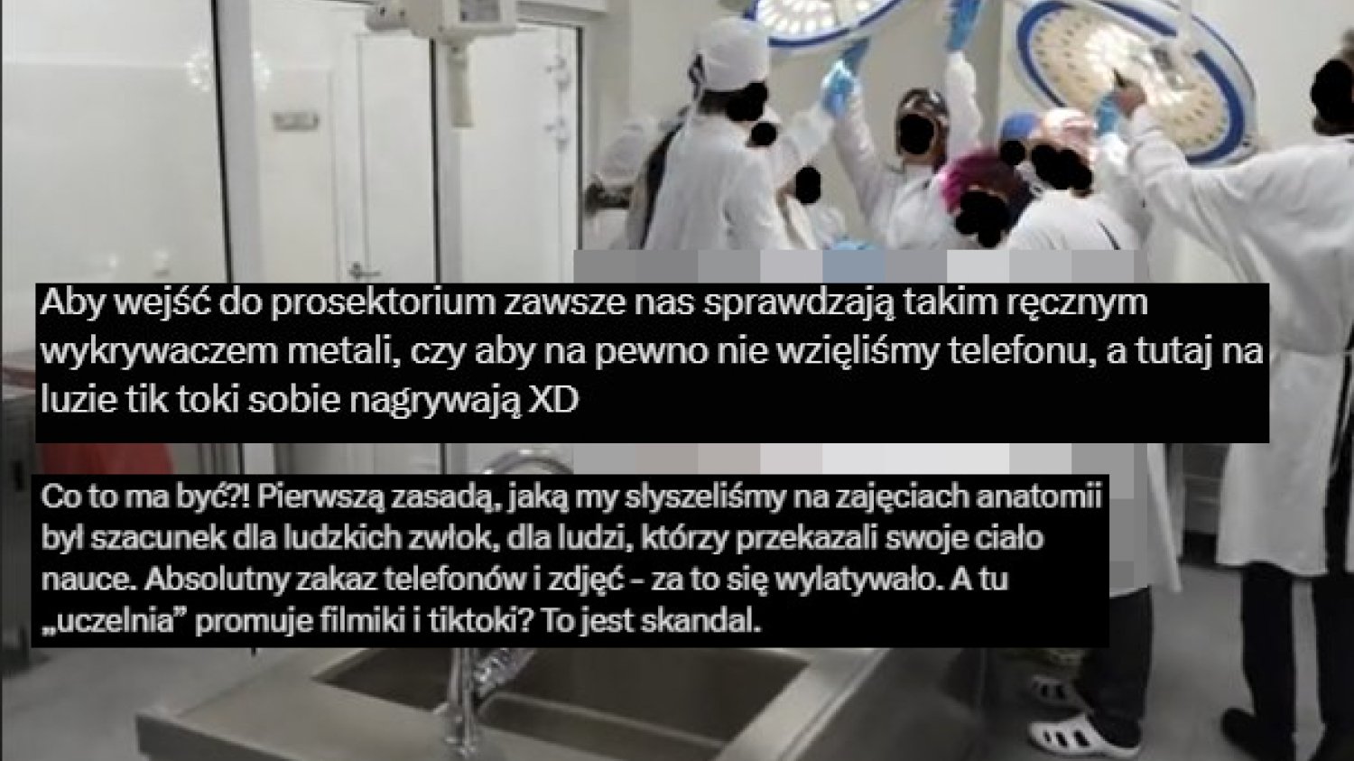 uniwersytet siedlce tiktok sekcja zwłok skandal