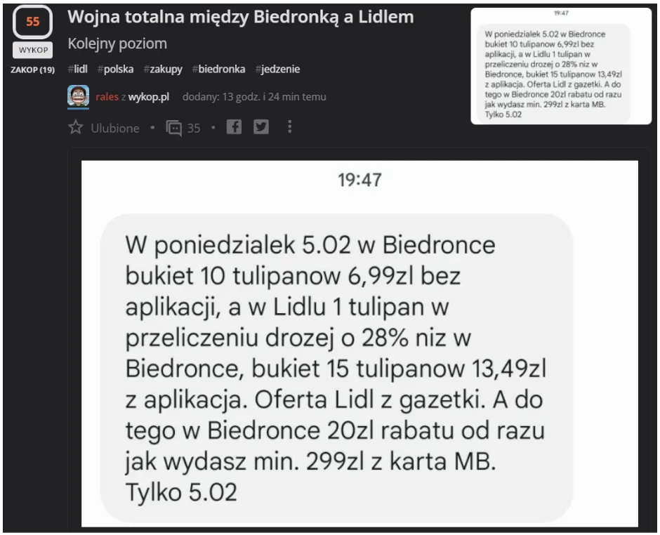biedronka lidl sms reklama spot wojna memy o co chodzi biedronka lidl sms reklama spot wojna memy o co chodzi