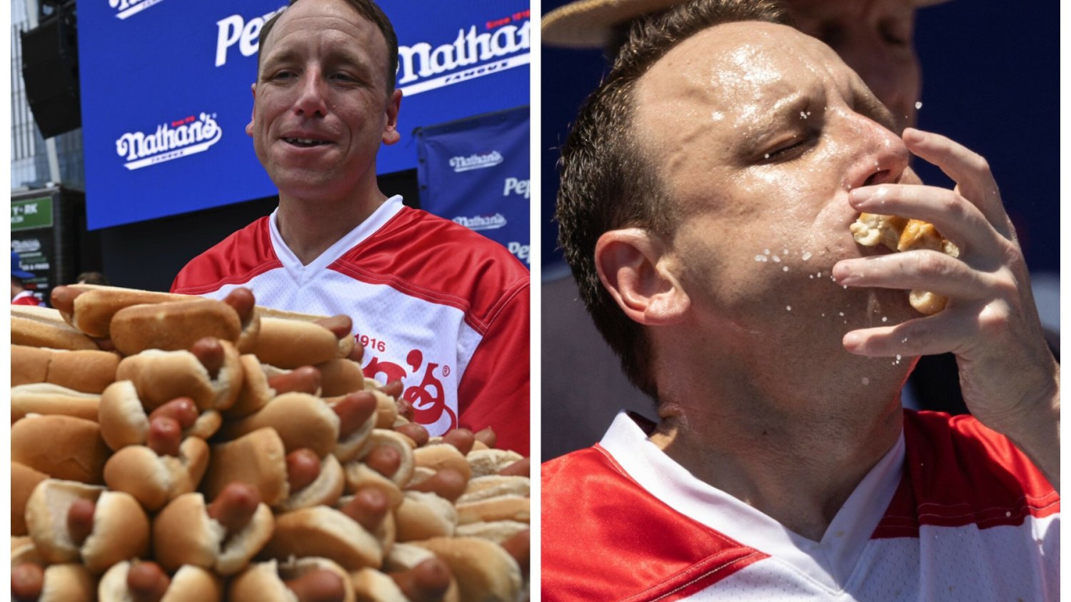 Joey Chestnut wygrał konkurs w jedzeniu hot dogów na czas.