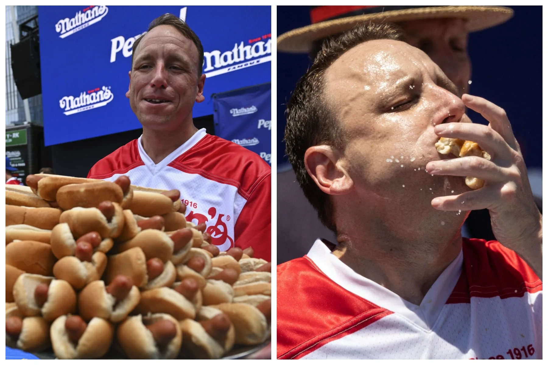 Joey Chestnut wygrał konkurs w jedzeniu hot dogów na czas.