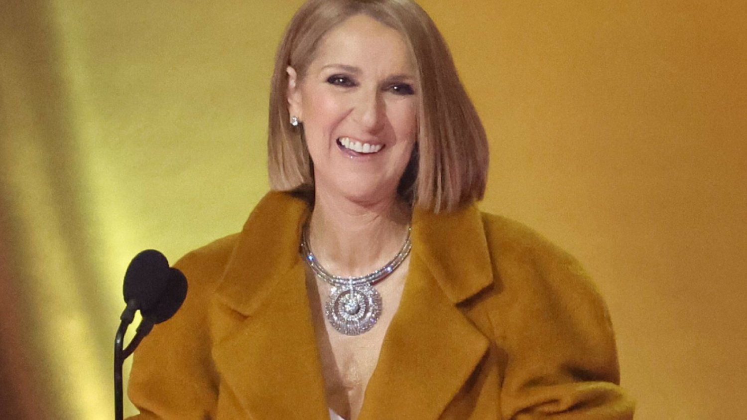 Celine Dion na gali rozdania Grammy's. Otrzymała owacje na stojąco