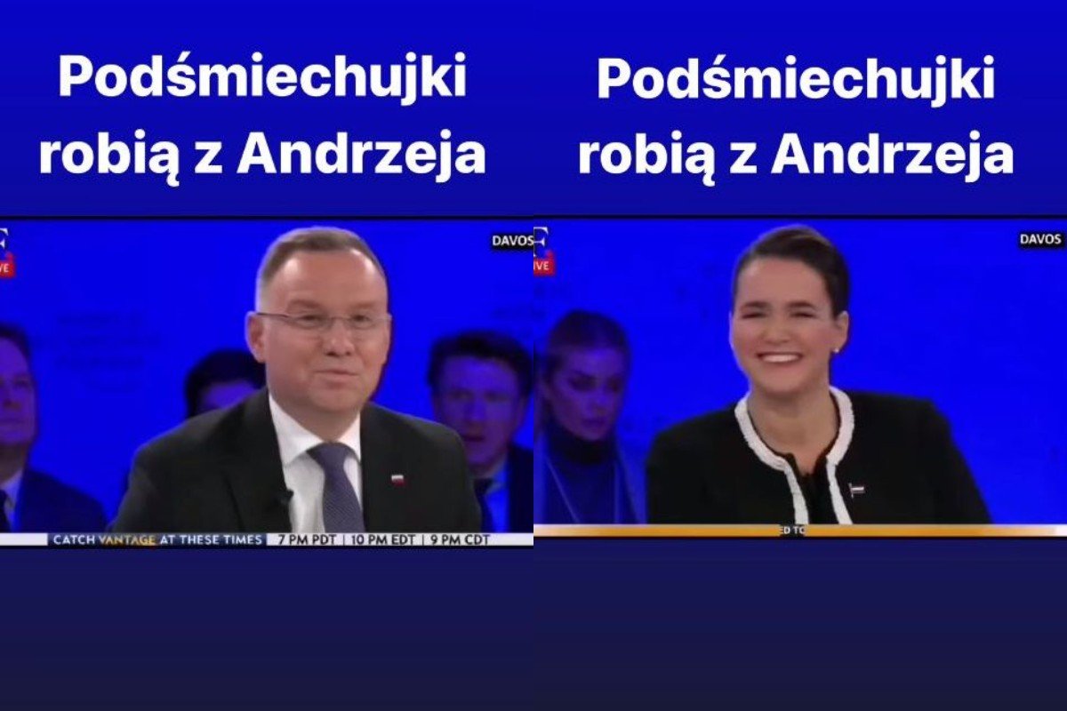 Andrzej Duda nie radził sobie z angielskim i poprosił uczestników o założenie urządzeń tłumaczących.