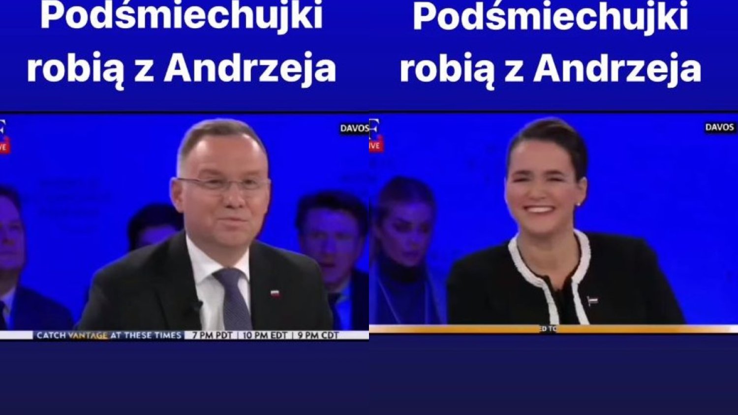Andrzej Duda nie radził sobie z angielskim i poprosił uczestników o założenie urządzeń tłumaczących.