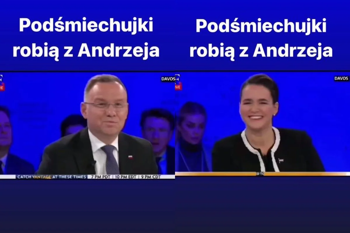 Andrzej Duda nie radził sobie z angielskim i poprosił uczestników o założenie urządzeń tłumaczących.