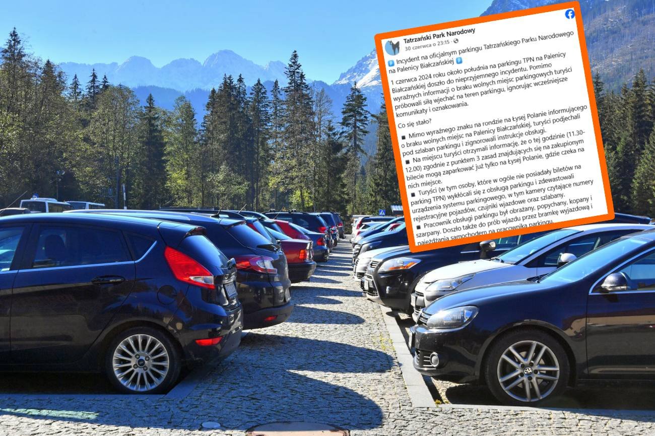 Tatry – turyści wściekli się o brak miejsca. Zaatakowali parkingowego