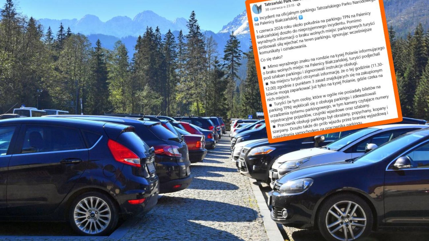 Tatry – turyści wściekli się o brak miejsca. Zaatakowali parkingowego