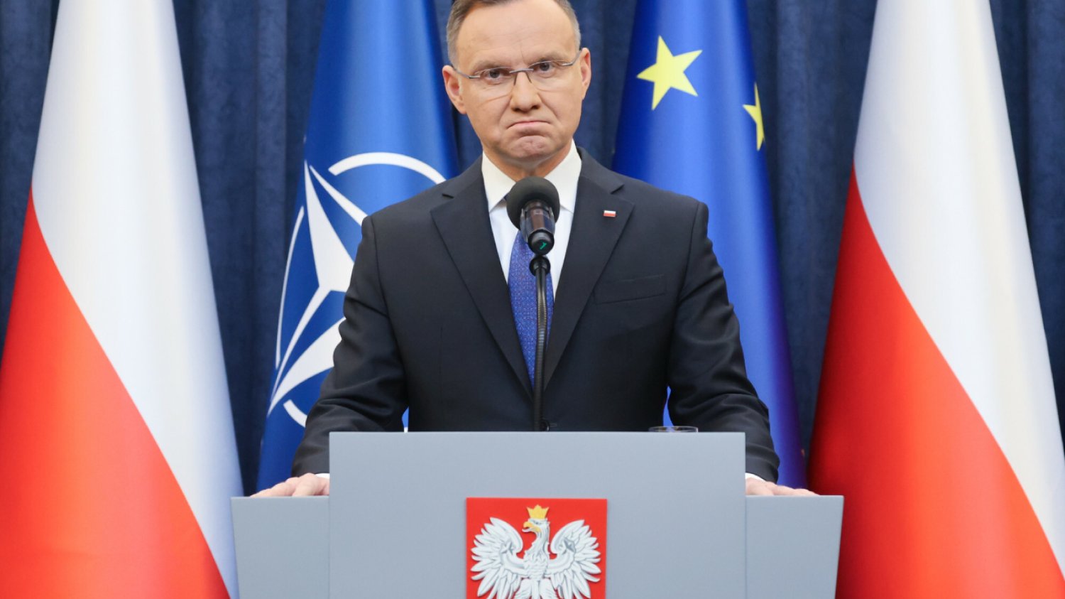 Wpadka Dudy podczas konferencji. Pomylił uniewinnienie z ułaskawieniem