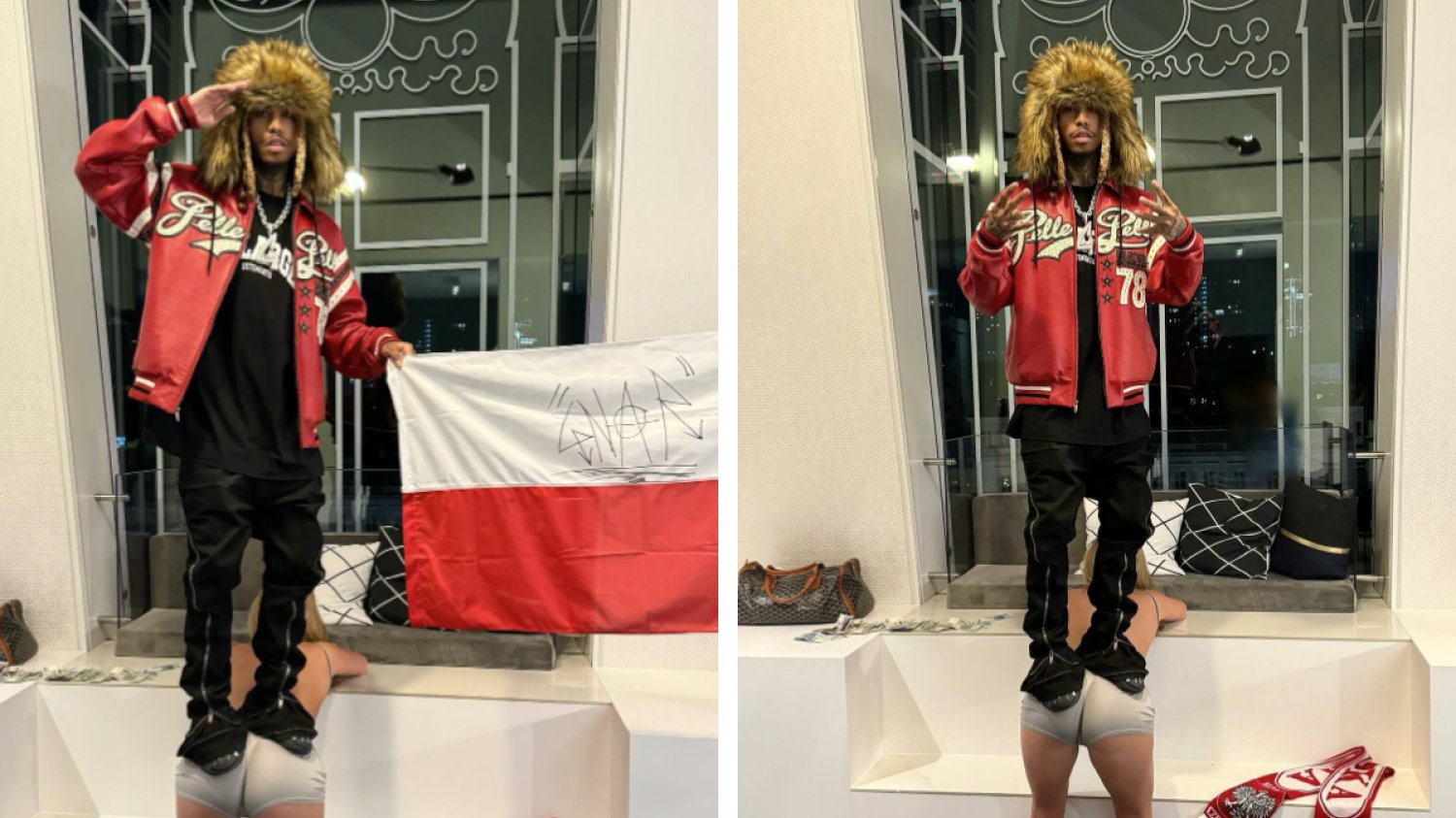 lil gnar zdjęcie dziewczyna w bieliźnie flaga biało-czerwona afera kontrowersje instagram komentarze
