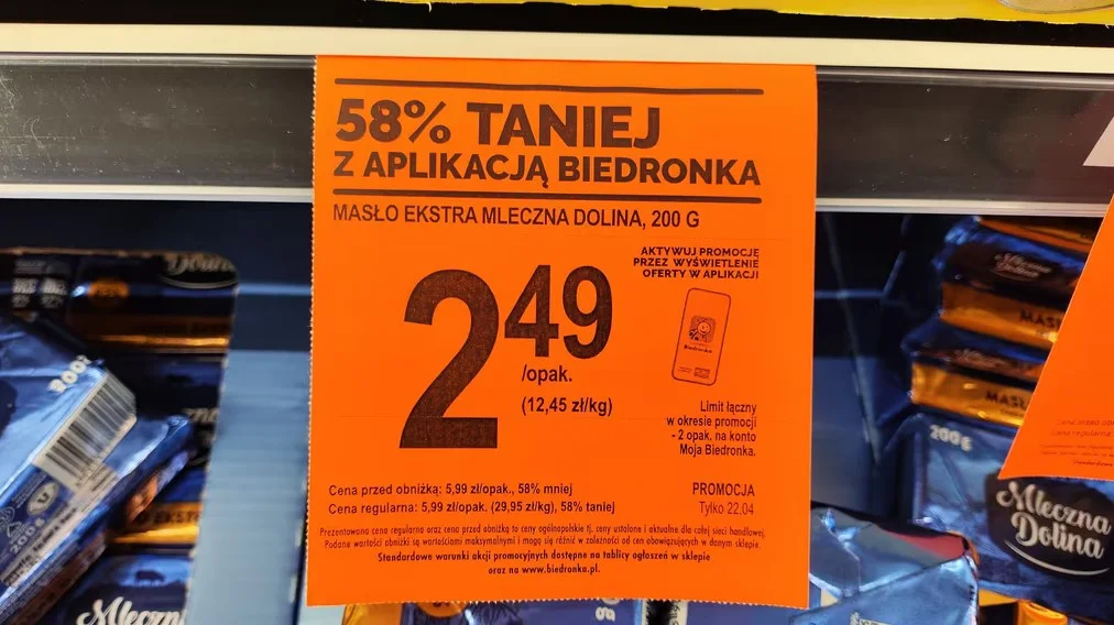 biedronka promocja masło extra mroczna dolina aplikacja moja biedronka tanie masło