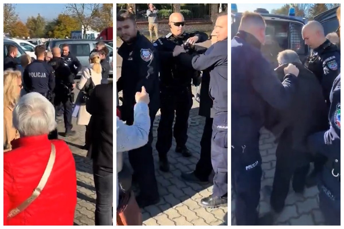 gorzów wielkopolski pogrzeb film awantura wideo policja ksiądz