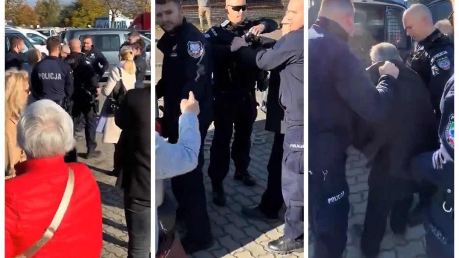 gorzów wielkopolski pogrzeb film awantura wideo policja ksiądz