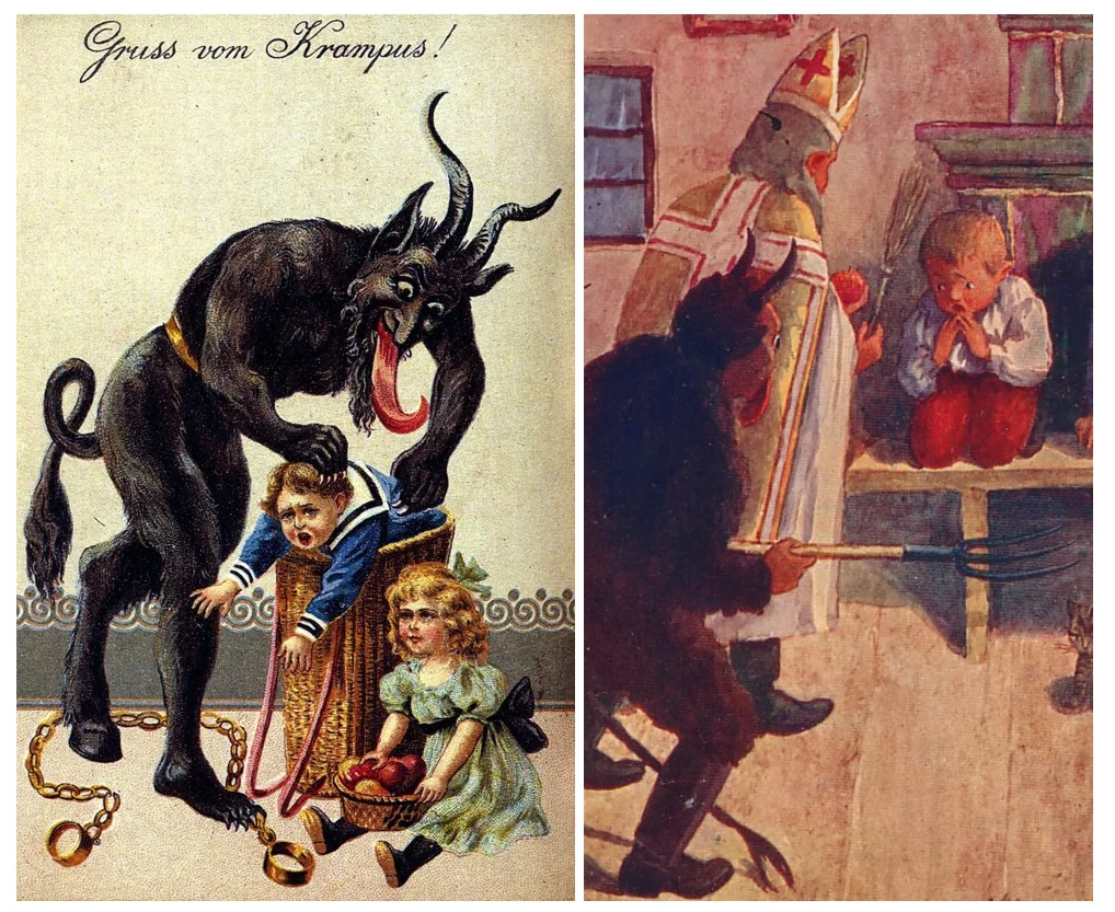 krampus co to jest św mikołaj niegrzeczne dzieci rogaty diabeł legenda historia skąd