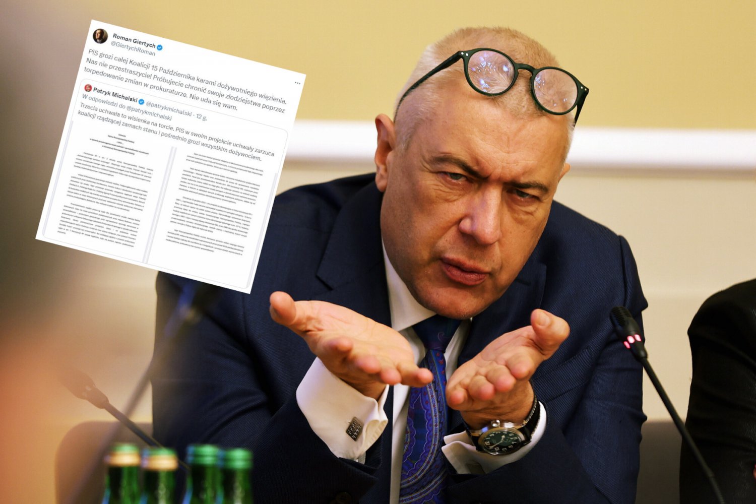 Roman Giertych odpowiada na groźby w uchwale PiS.