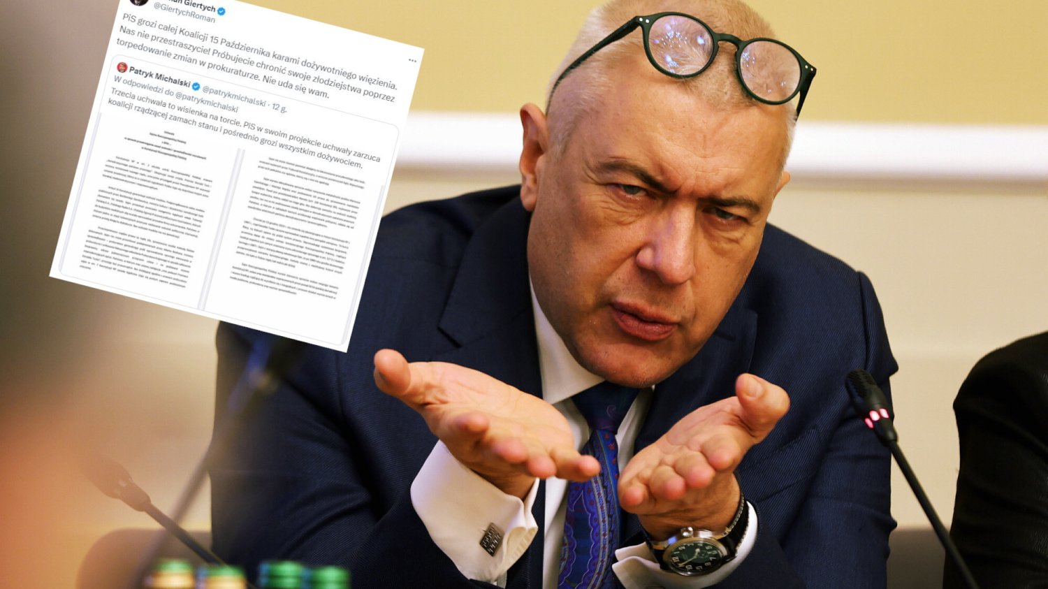 Roman Giertych odpowiada na groźby w uchwale PiS.