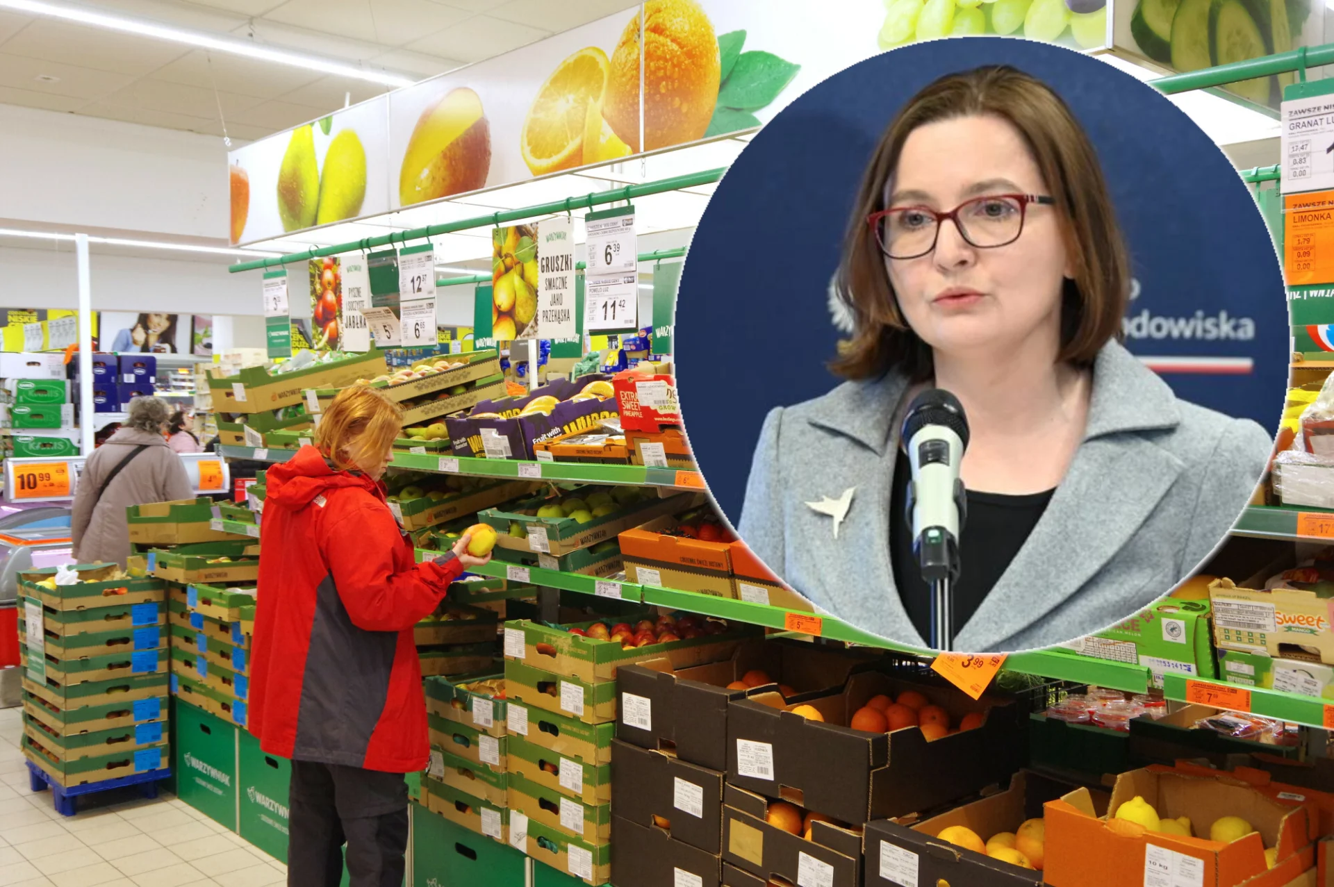 plastikowe naklejki sklepy owoce i warzywa