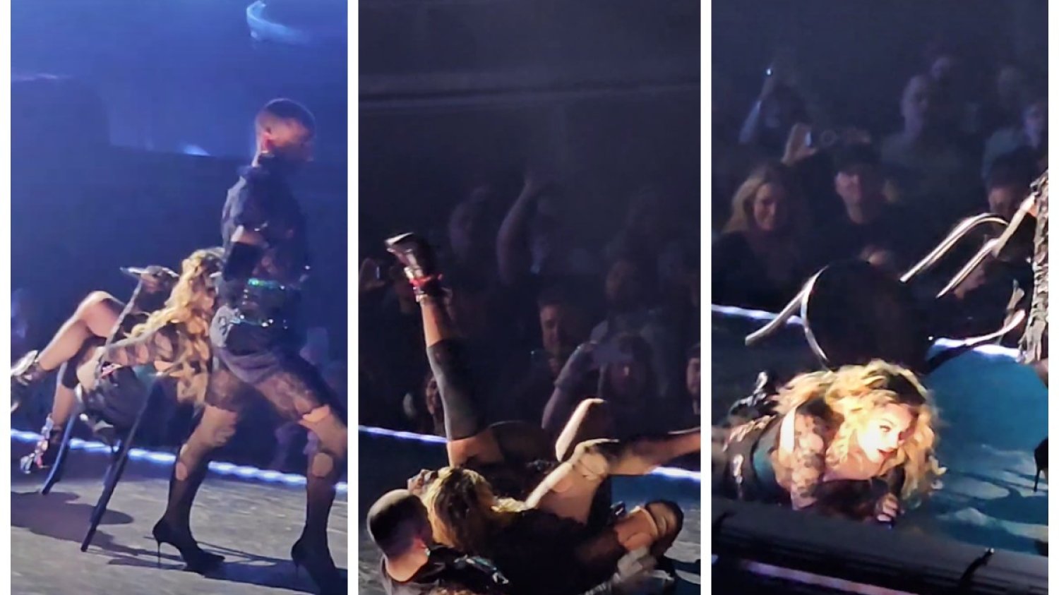 madonna wypadek koncert filmik wideo the celebration tour wpadka