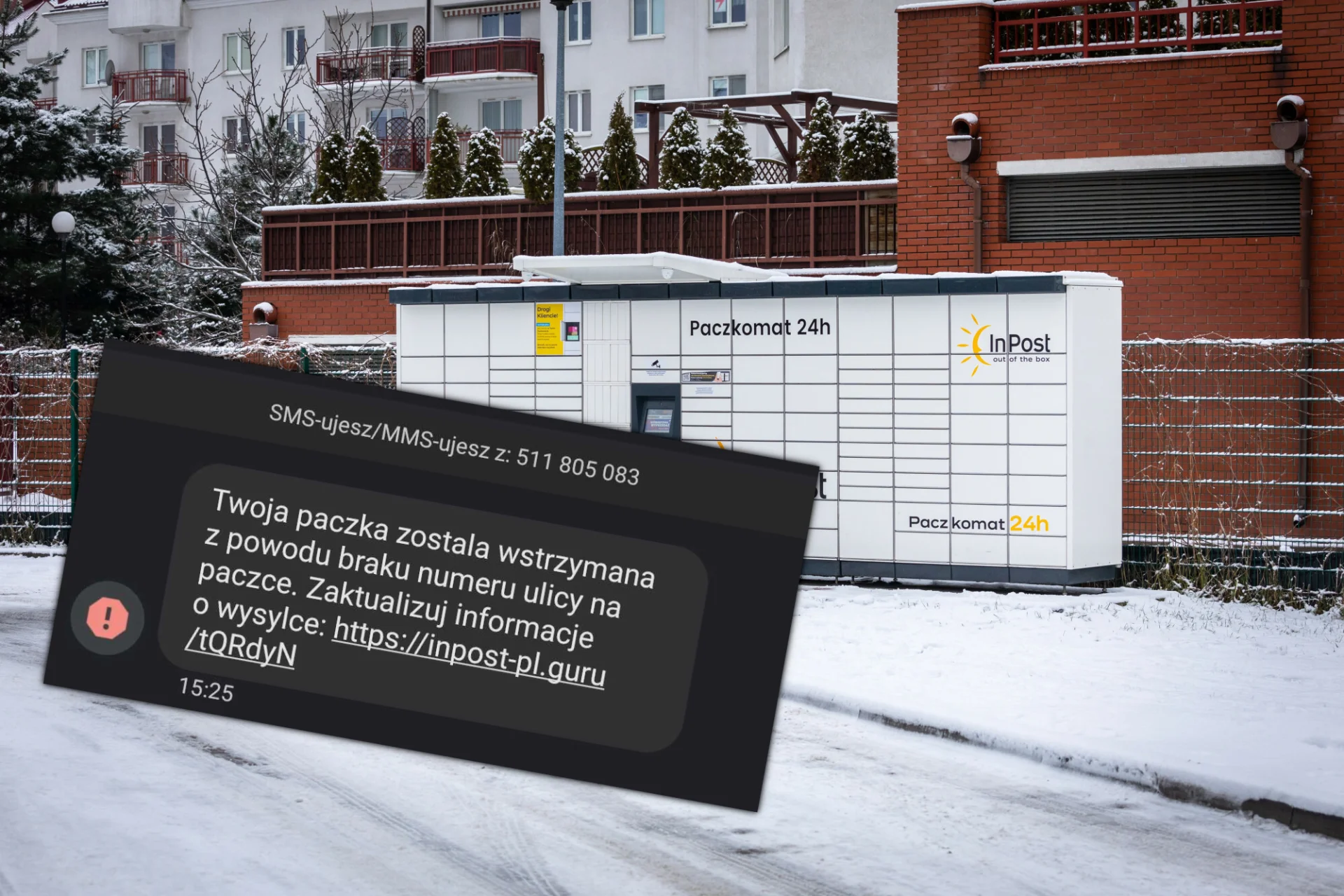 sms paczka adres inpost poczat polska oszustwo link