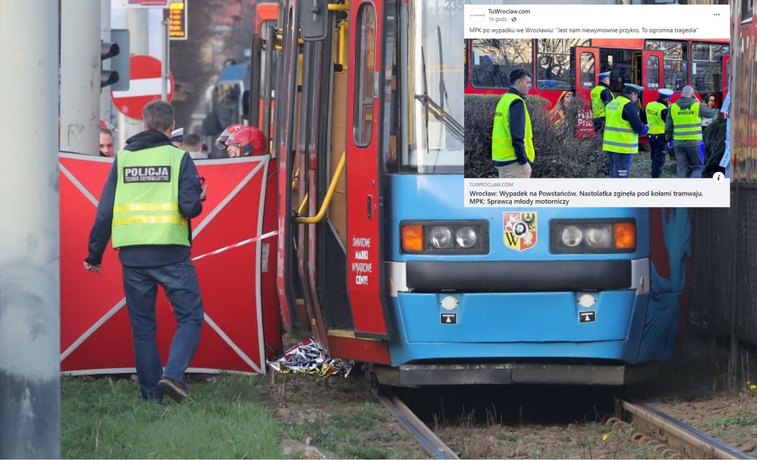 Wstrząsający wypadek we Wrocławiu. Motorniczy śmiertelnie potrącił 17-latkę.