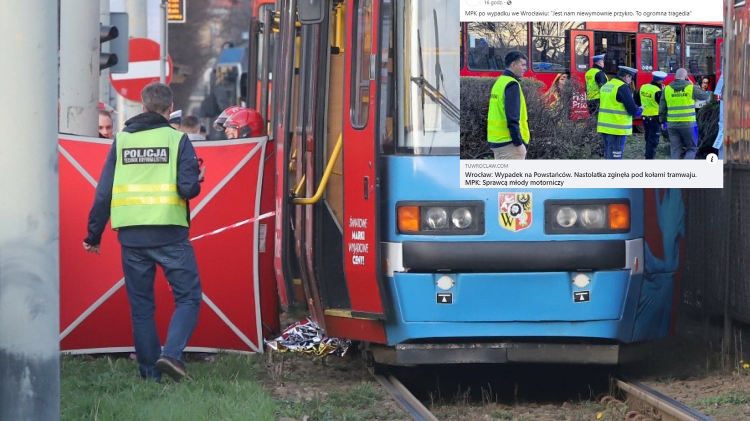 Wstrząsający wypadek we Wrocławiu. Motorniczy śmiertelnie potrącił 17-latkę.