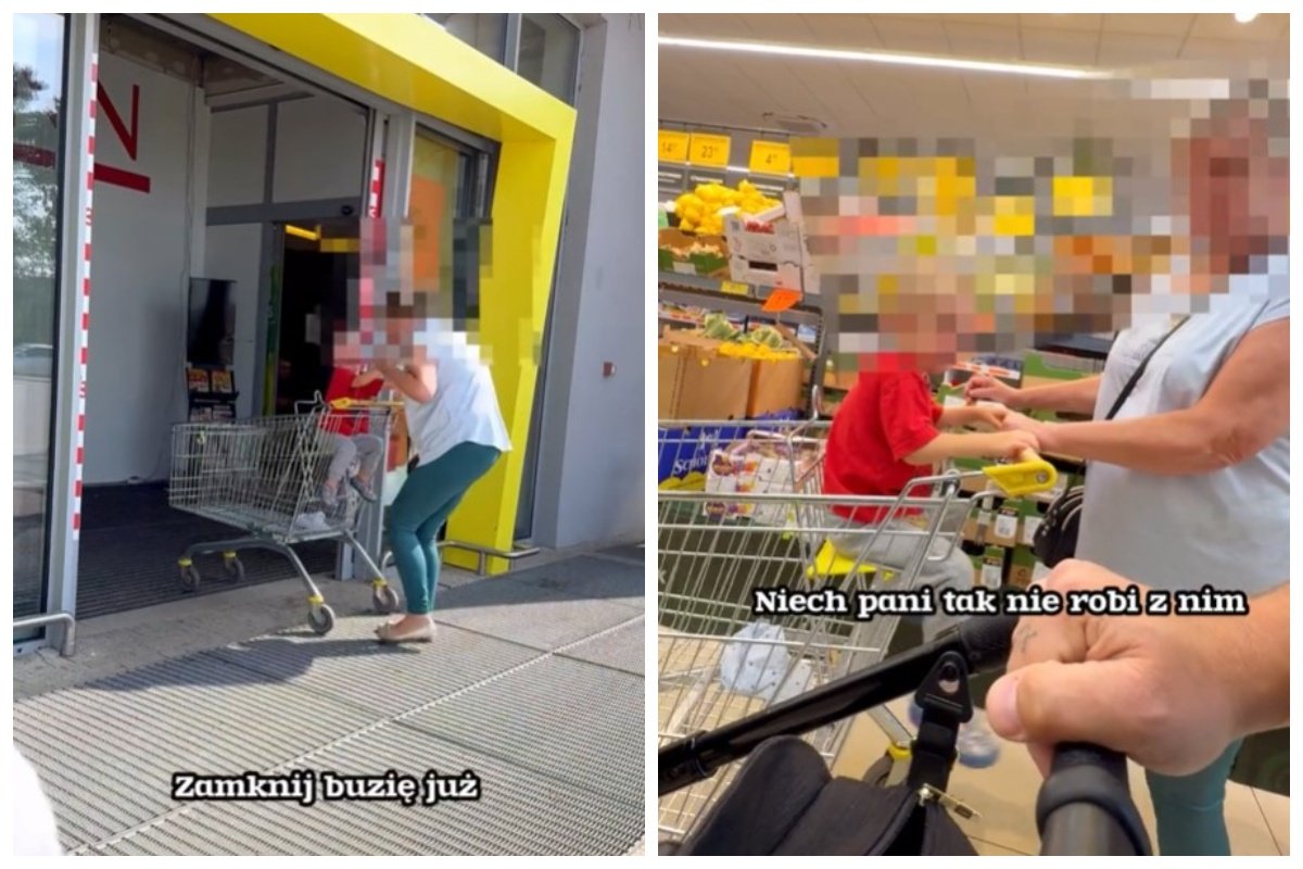 Influencer zareagował na awanturę pod Biedronką. Kobieta szarpała płaczące dziecko