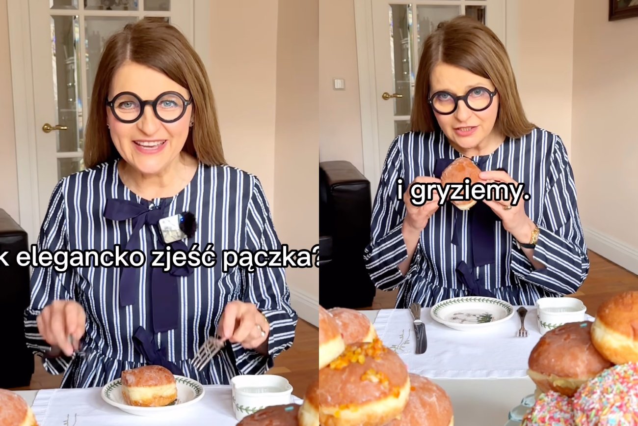 Irena Kamińska-Radomska pokazała, jak jeść pączki. Internauci: Paranoja!