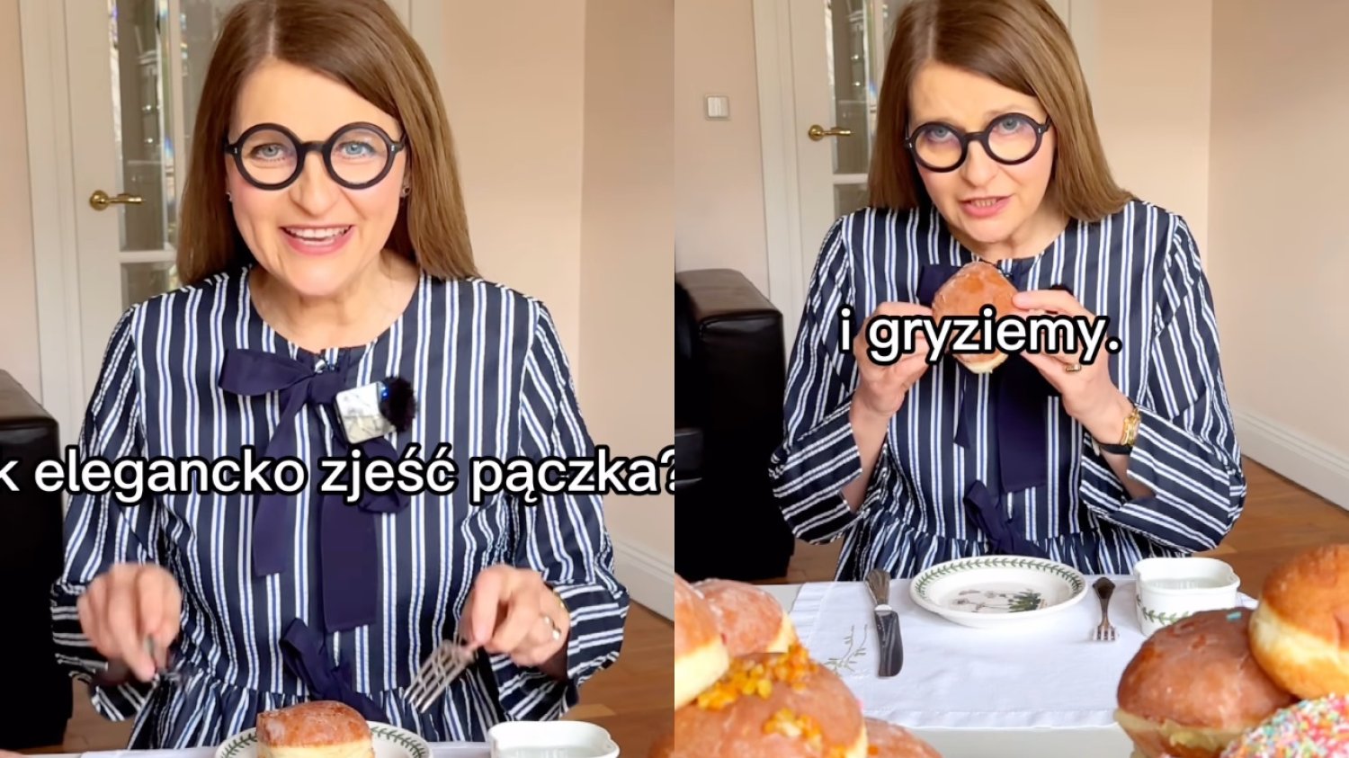 Irena Kamińska-Radomska pokazała, jak jeść pączki. Internauci: Paranoja!