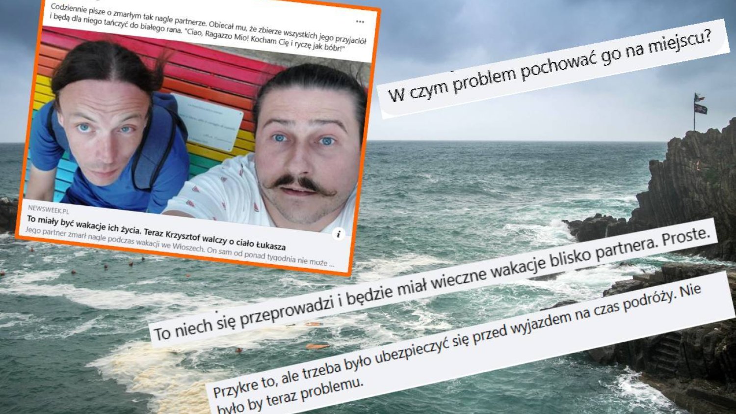 Krzysztof nie może sprowadzić ciała ukochanego. W komentarzach piekło