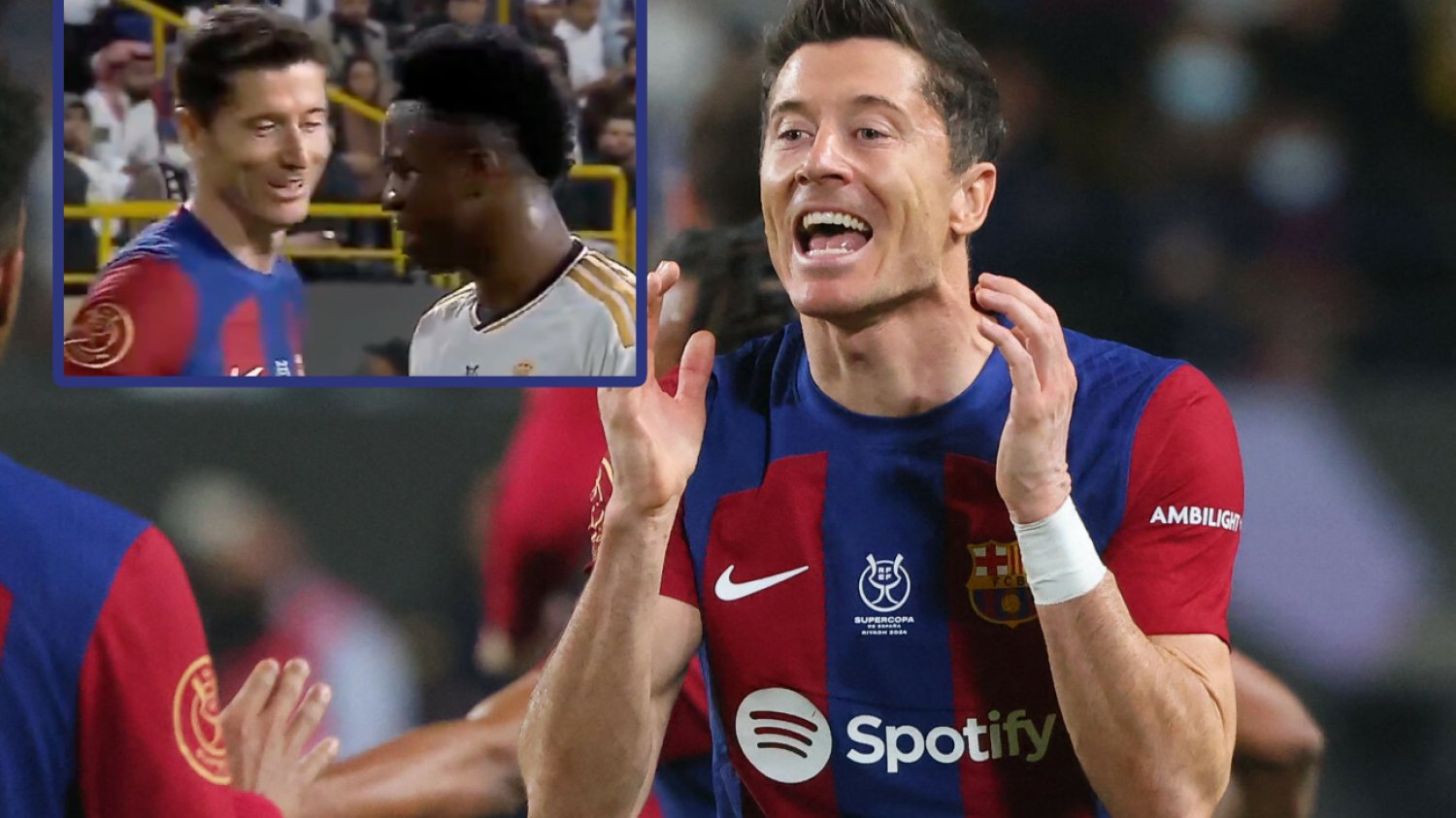 FC Barcelona vs. Real Madryt. Lewandowski wyśmiał Viniciusa przed karnym