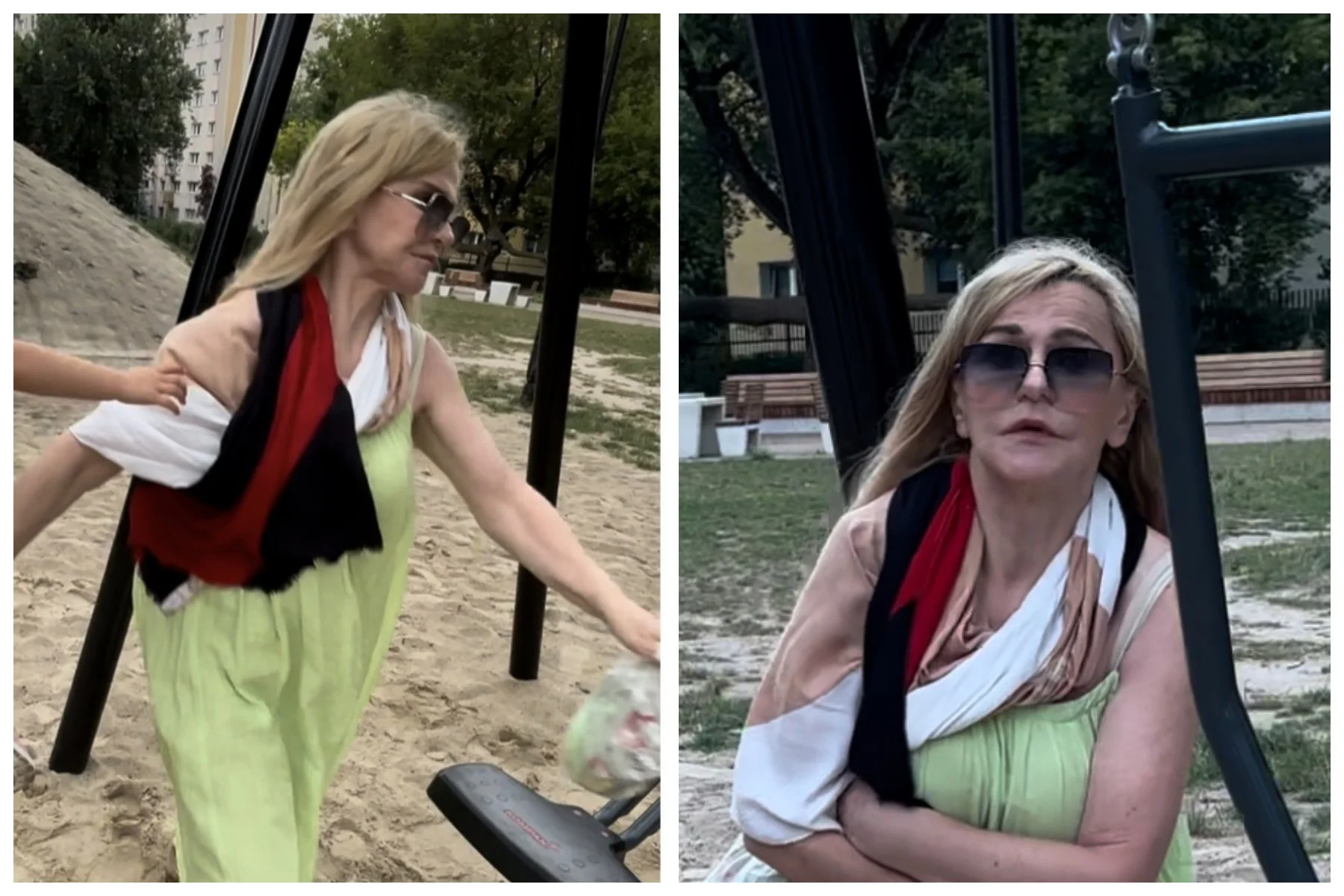 Rzuciła dzieckiem na placu zabaw. Policja pokazała jej wizerunek.