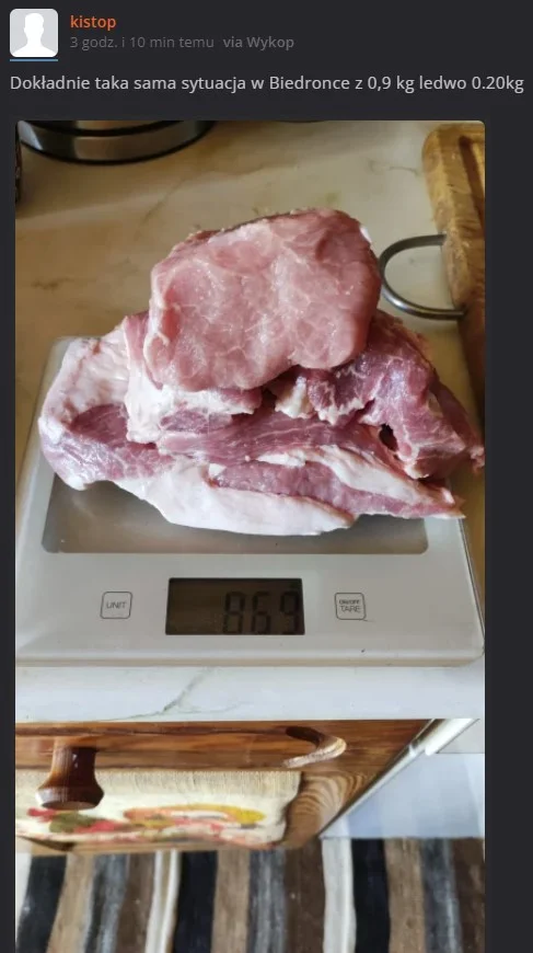 mięso lidl wykop schab afera 30 proc mięsa