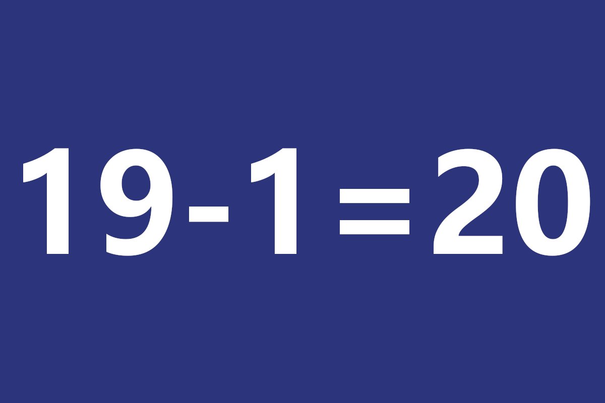 19-1=20 zagadka matematyka odpowiedź jak udowodnić 19-1=20 zagadka matematyka odpowiedź jak udowodnić