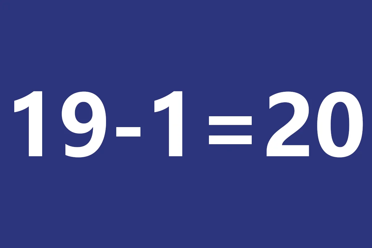 19-1=20 zagadka matematyka odpowiedź jak udowodnić 19-1=20 zagadka matematyka odpowiedź jak udowodnić