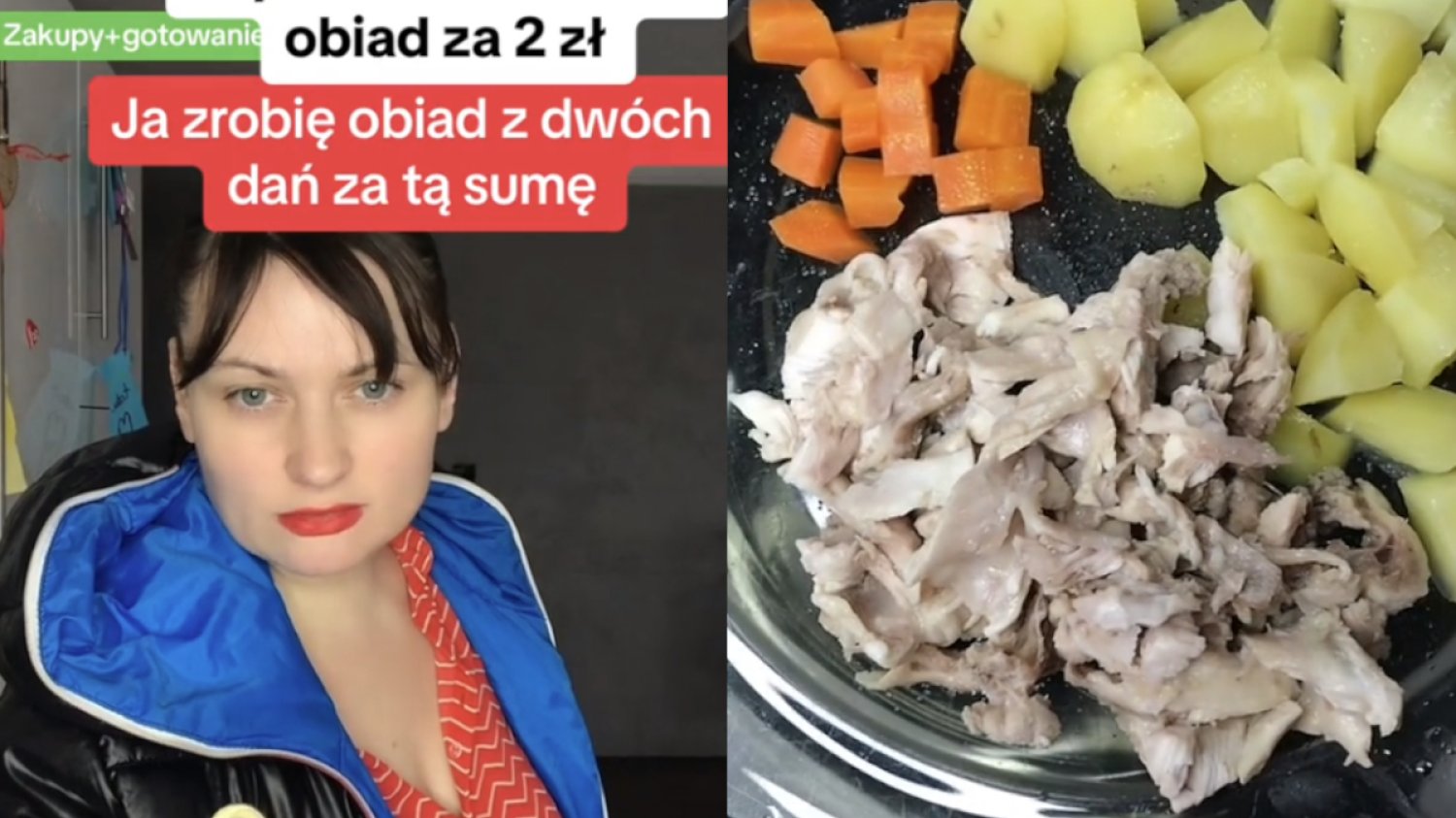 tani obiad 2 zł przepis skłądniki dwa dania mięso film tiktok marchewa92 tani obiad 2 zł przepis skłądniki dwa dania mięso film tiktok marchewa92