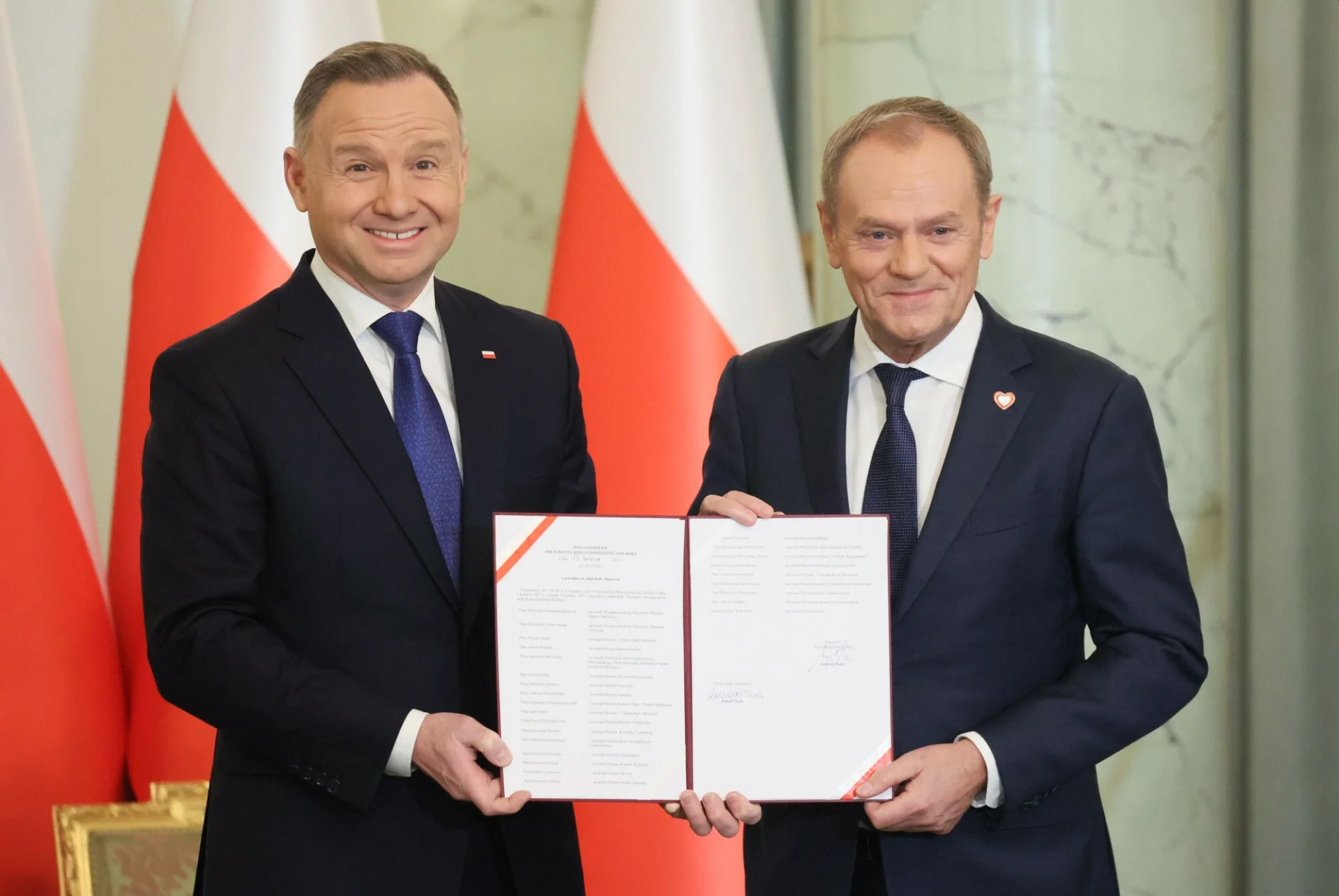 Mina prezydenta Andrzeja Dudy po zaprzysiężeniu rządu Donalda Tuska.