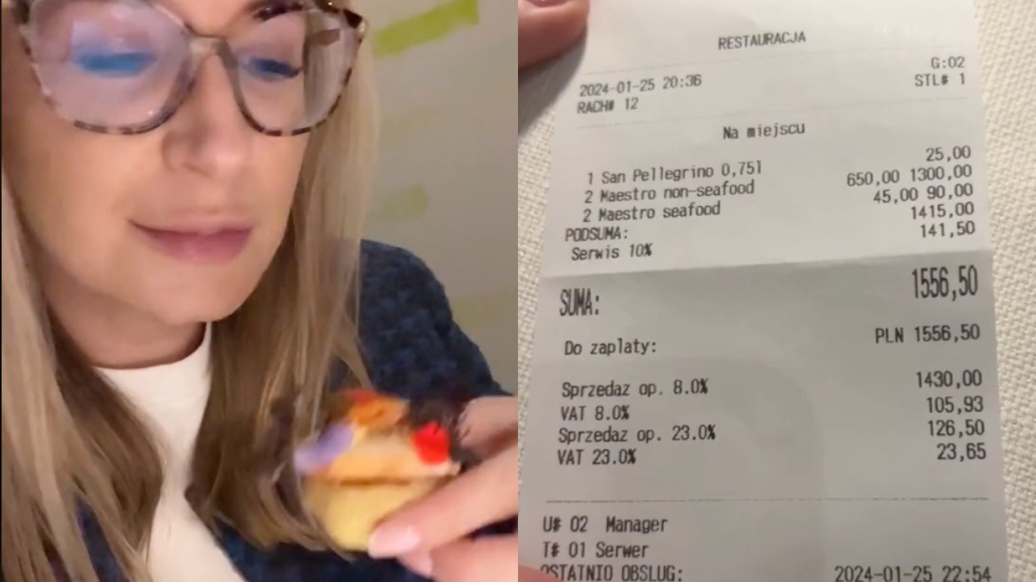 TikTokerka w restauracji Nuta z gwiazdką Michelin. Opłata serwisowa szokuje