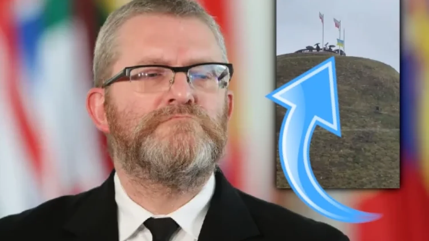 Grzegorz Braun flaga Ukrainy filmik wideo Kopiec Kościuszki Kraków czy złamał prawo