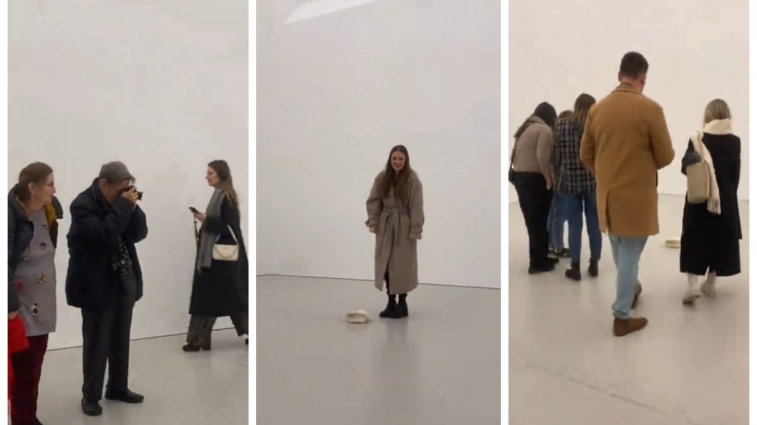 czapka podłoga muzeum sztuki nowoczesnej film tiktok reakcje ludzi warszawa