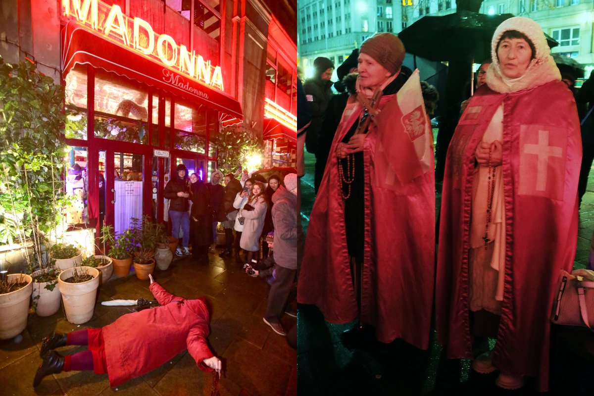 Protest przed warszawską restauracją Madonna. Co się podoba w niej Katolikom?