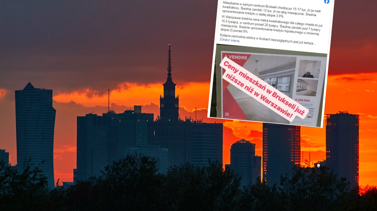 Ceny mieszkań w Warszawie takie jak w Brukseli? Jan Śpiewak zwrócił uwagę na zarobki.