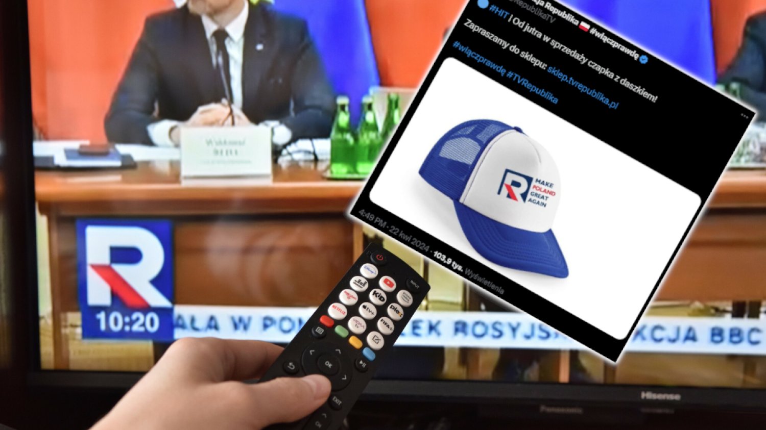 tv republika czapka z daszkiem make poland great again reakcje internautów