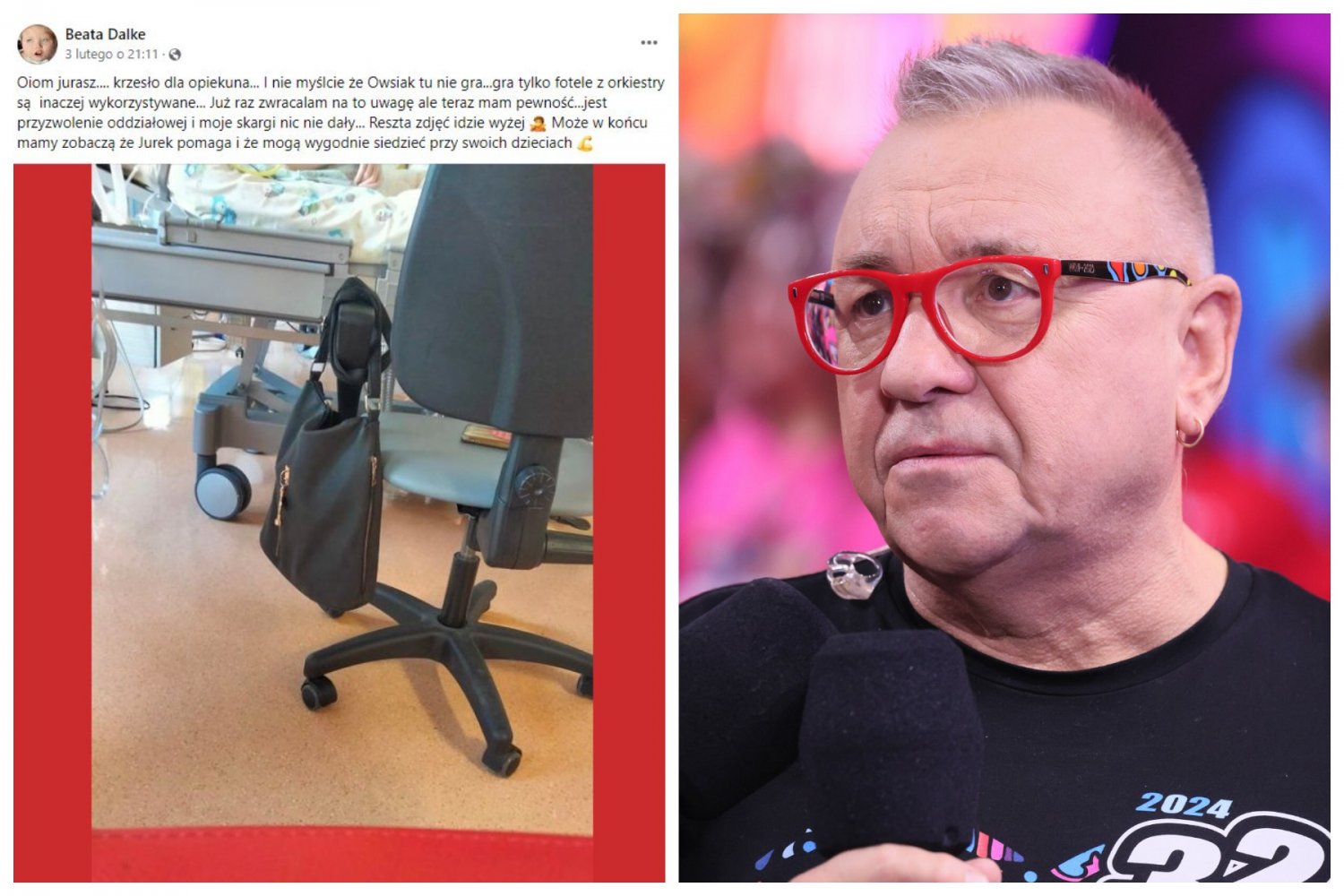 Internautka pokazała, jak wykorzystywane są fotele WOŚP w szpitalu w Bydgoszczy. Głos zabrał Jerzy Owsiak.