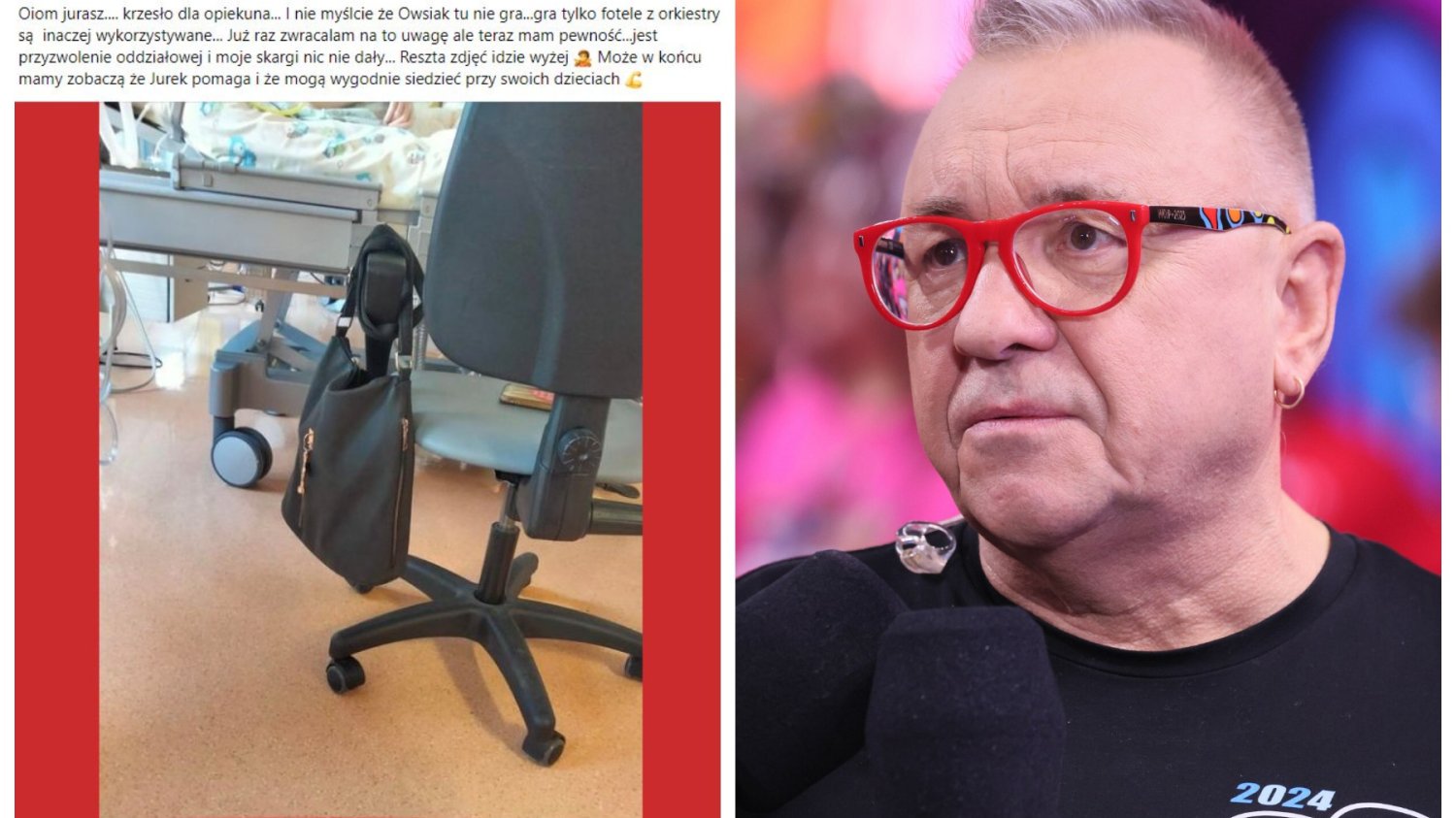 Internautka pokazała, jak wykorzystywane są fotele WOŚP w szpitalu w Bydgoszczy. Głos zabrał Jerzy Owsiak.