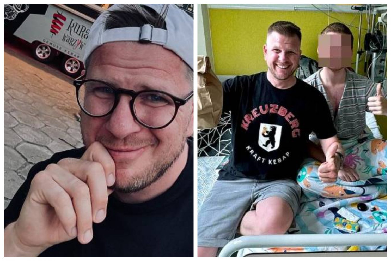 Filip Chajzder pomaga choremu chłopcu swoim kebabem. Celebryta odleciał